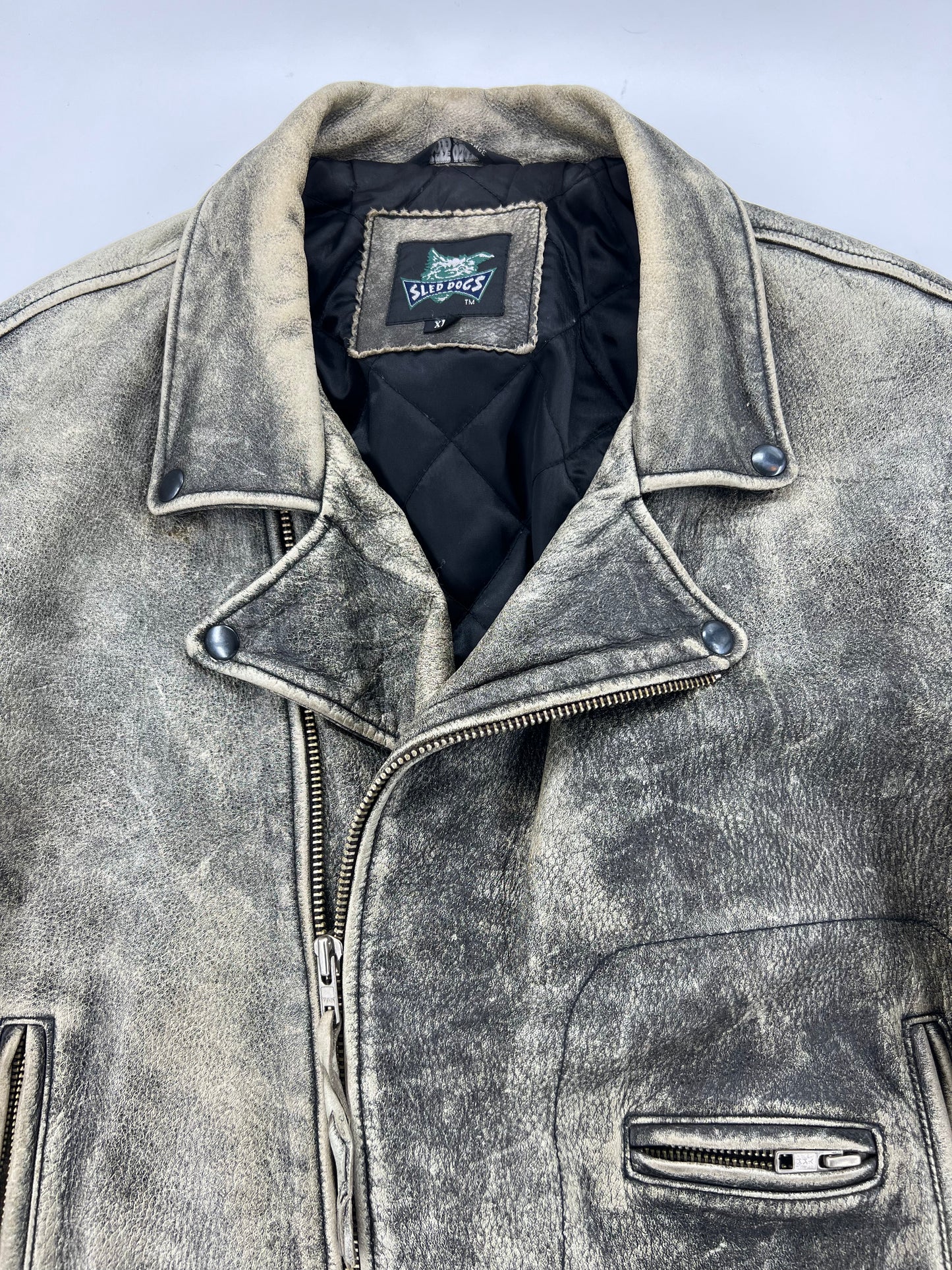 Vintage distressed leather Jacket