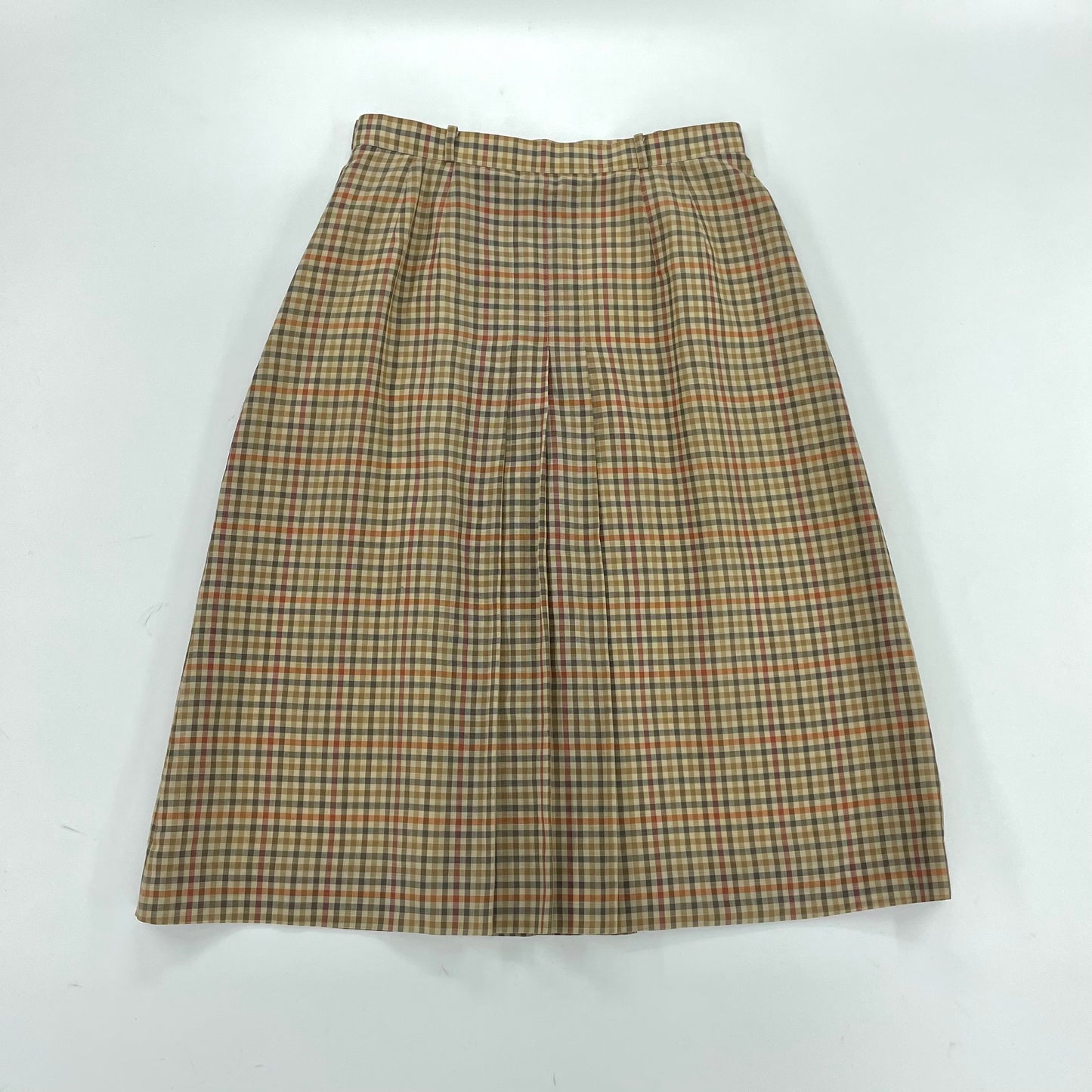 Vintage Burberry Plaid Midi Skirt