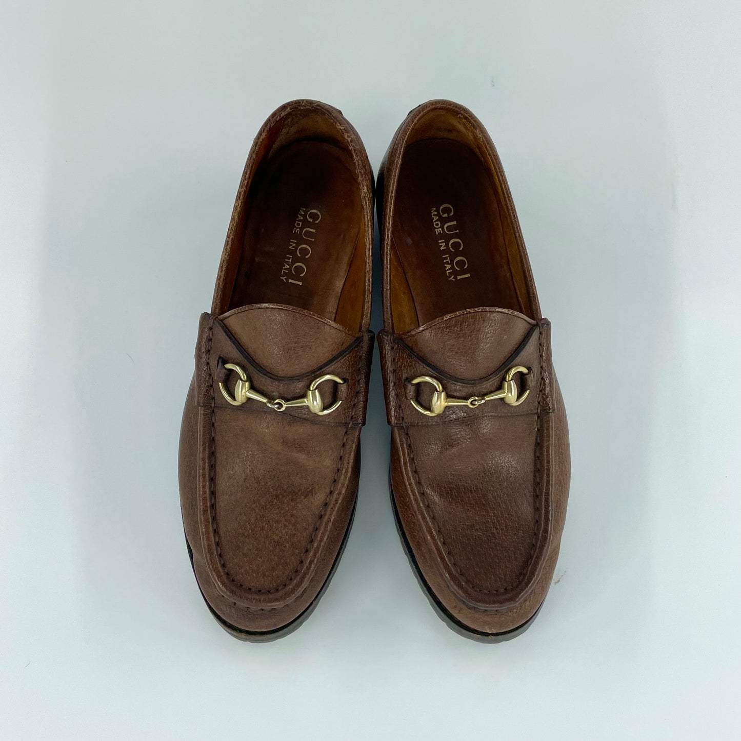 GUCCI Horse bit Loafers