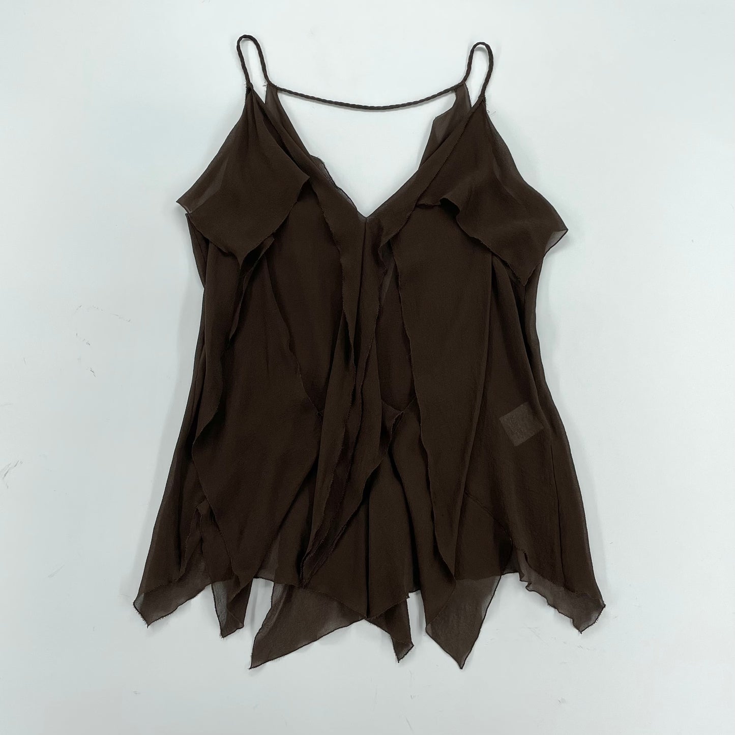 Silk Ruffle Camisole Top