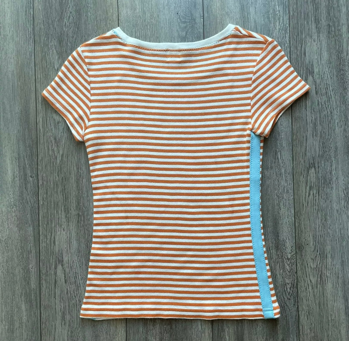 Courreges Orange Stripe T Shirt