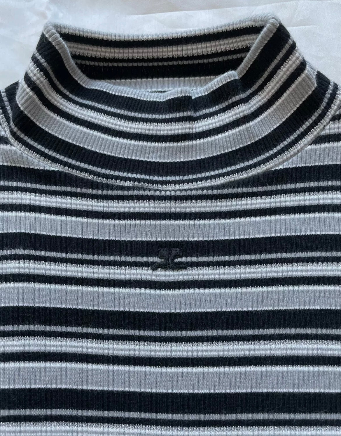 Courreges Stripe Long Sleeve Top