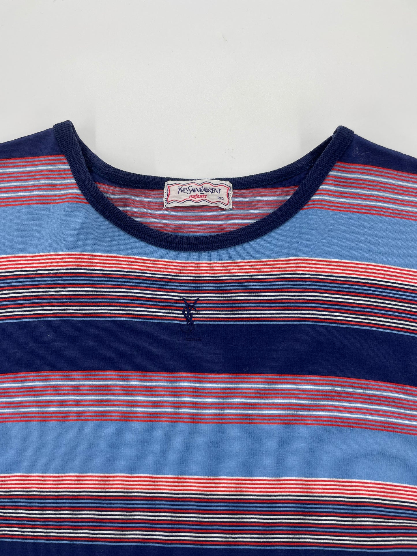 Vintage YSL Logo Striped Tee