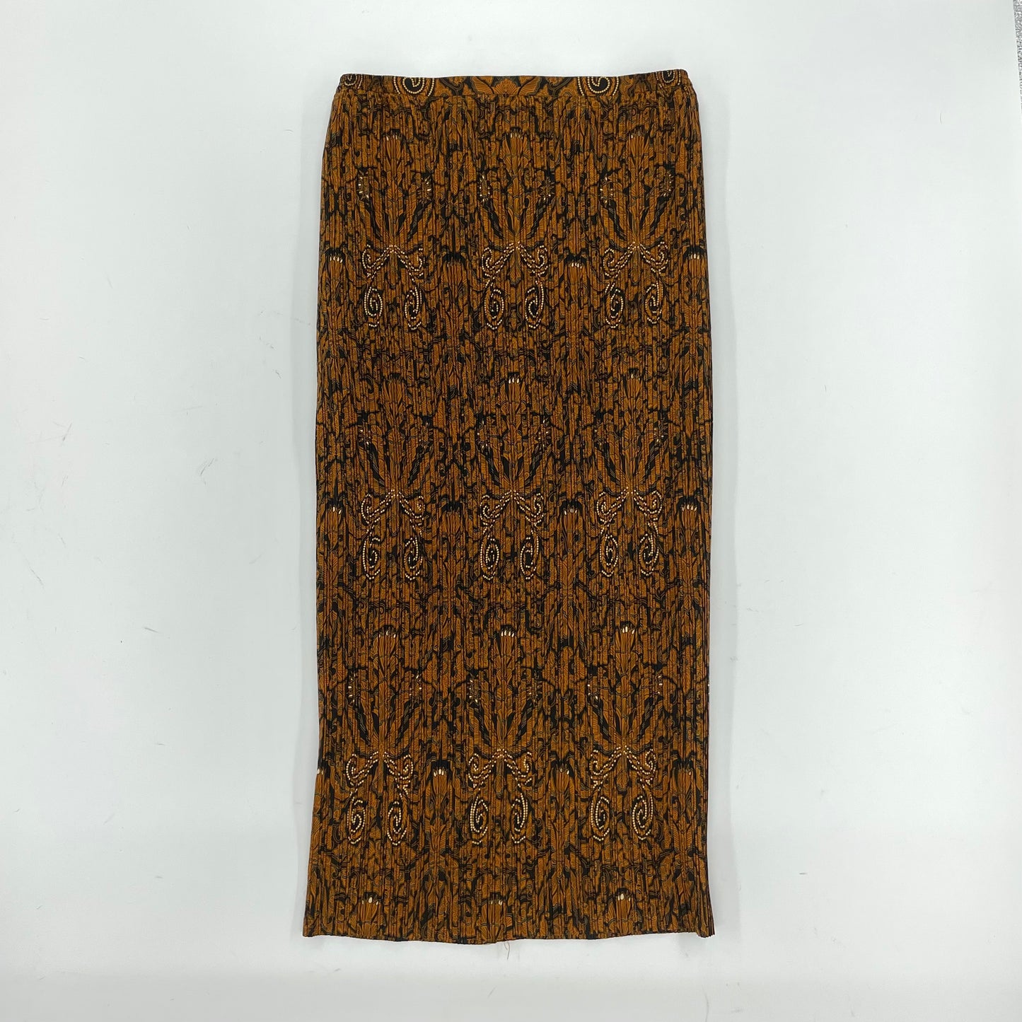 Paisley Pleated Long Skirt