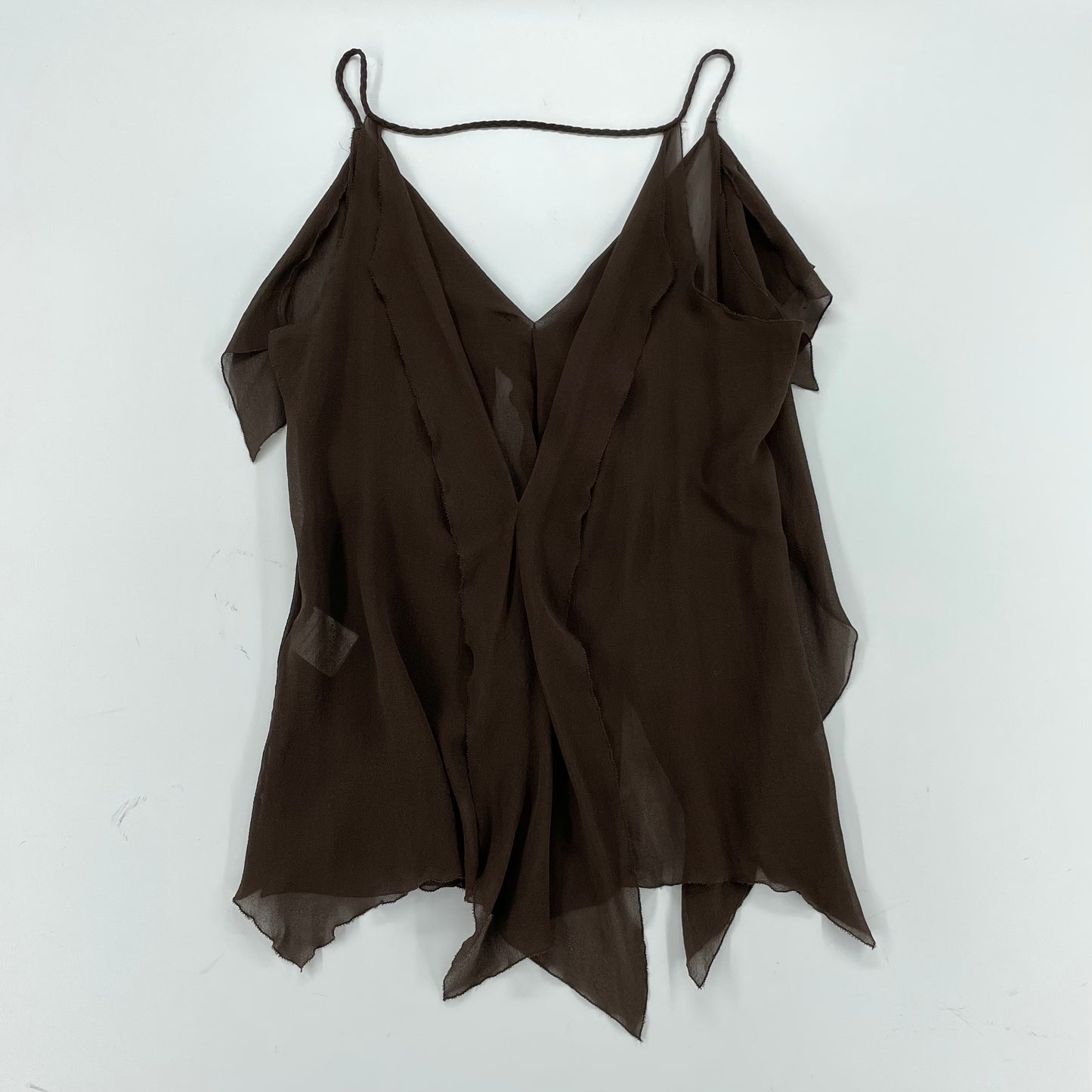 Silk Ruffle Camisole Top