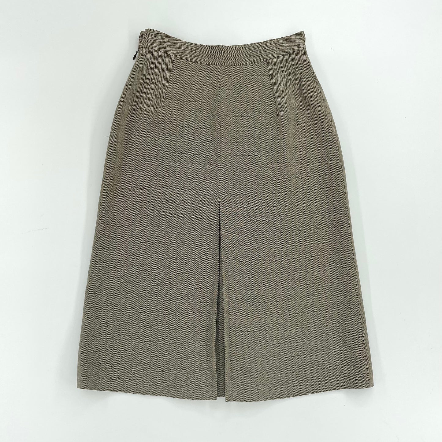 Fendi Herringbone Pleated Skirt