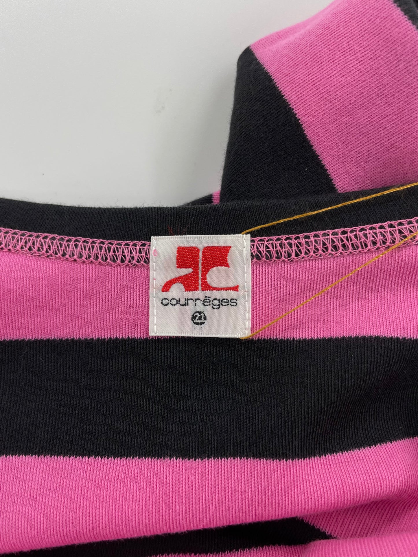 Courreges Logo Striped T-shirt