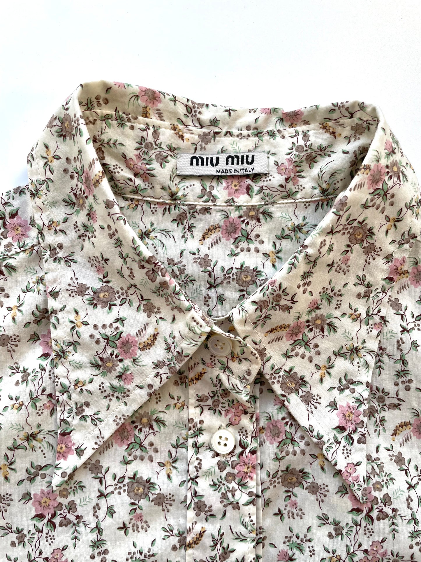 Miu Miu Floral Short Sleeve Shirt