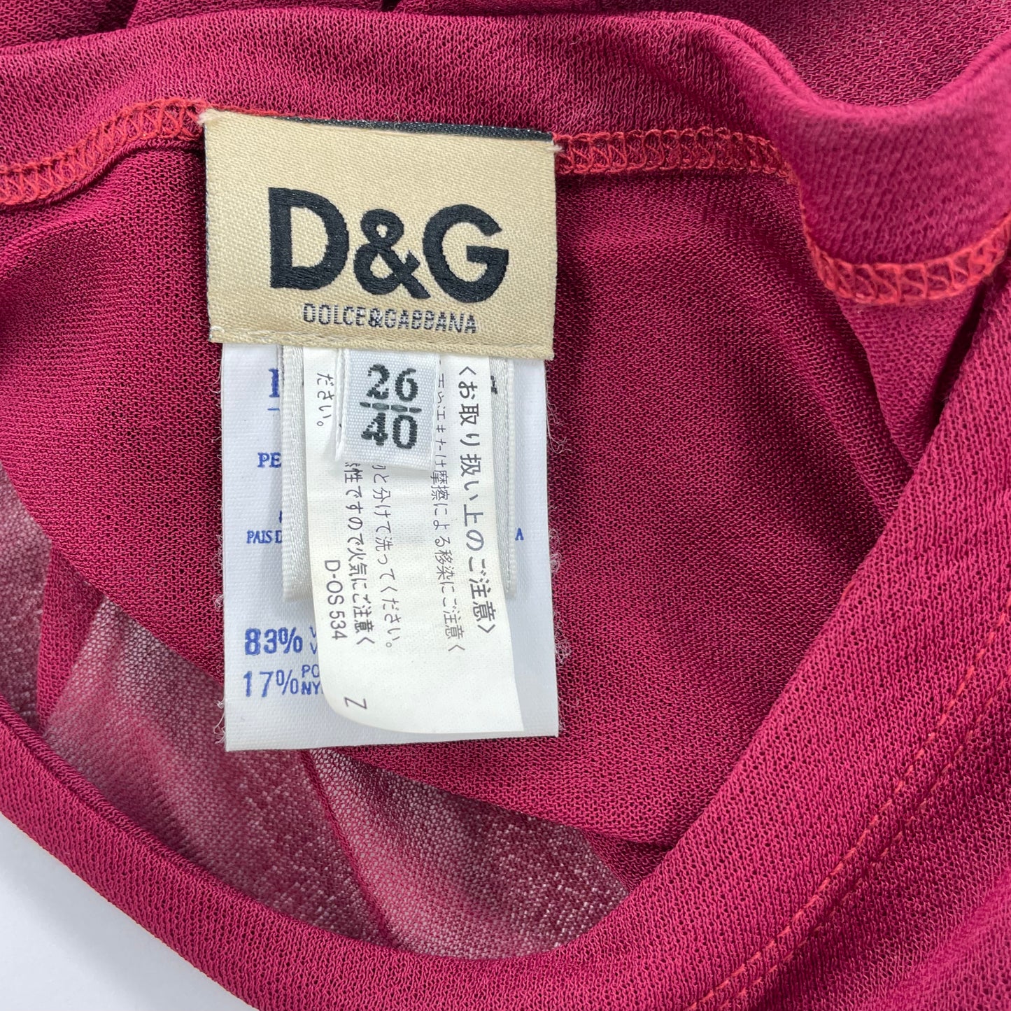 D&G Sheer T Shirt