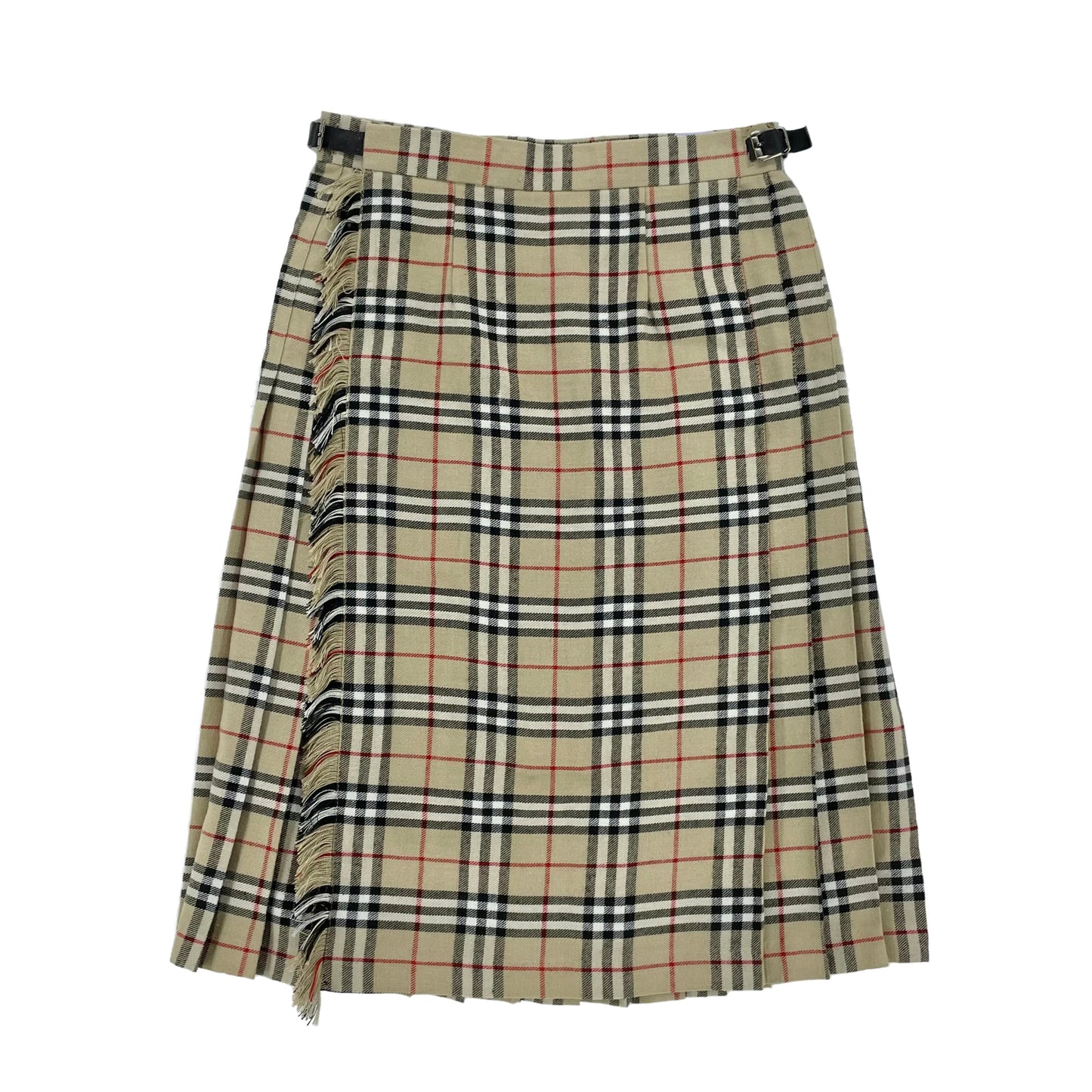 Burberry Nova Plaid Wrap Skirt