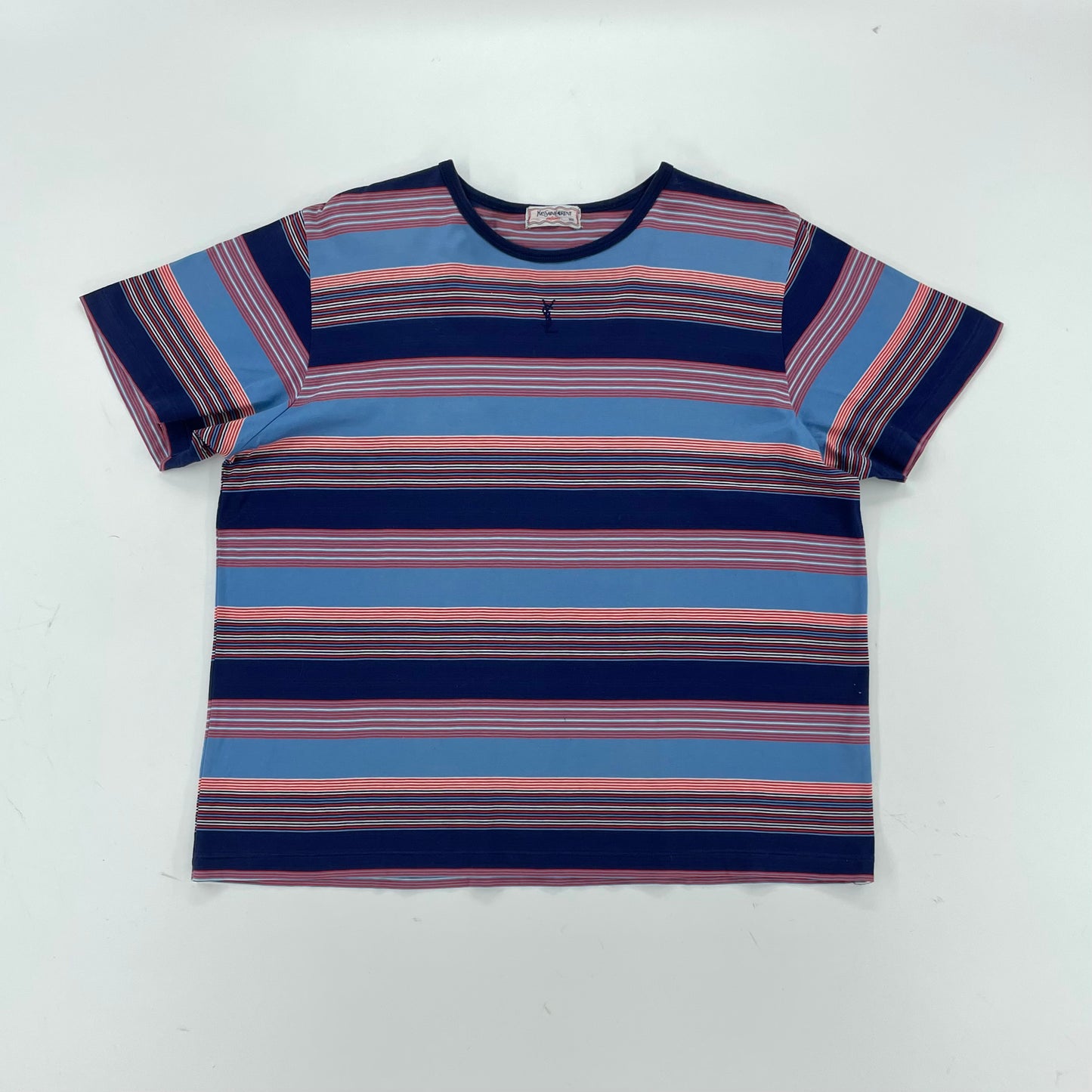 Vintage YSL Logo Striped Tee