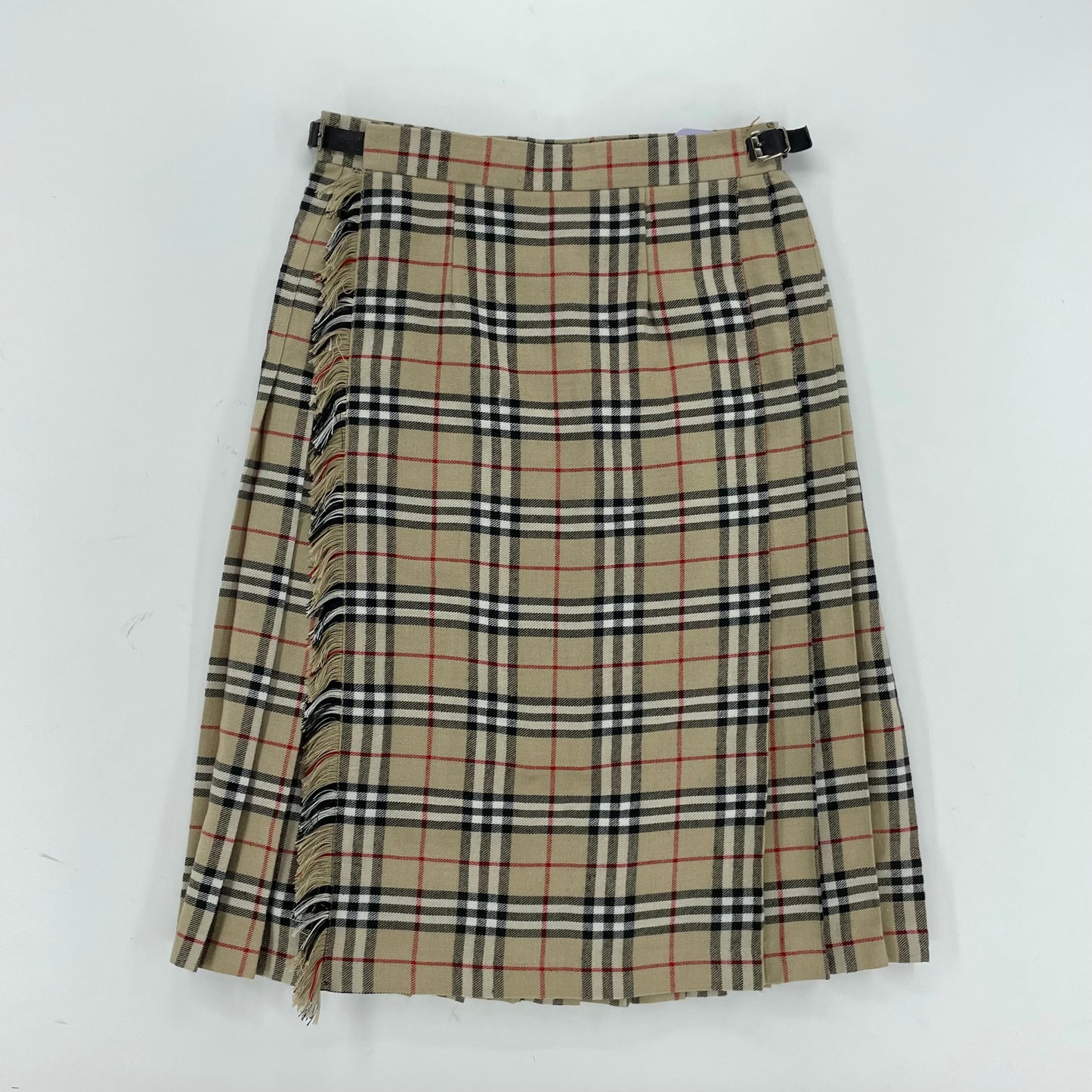 Burberry Nova Plaid Wrap Skirt