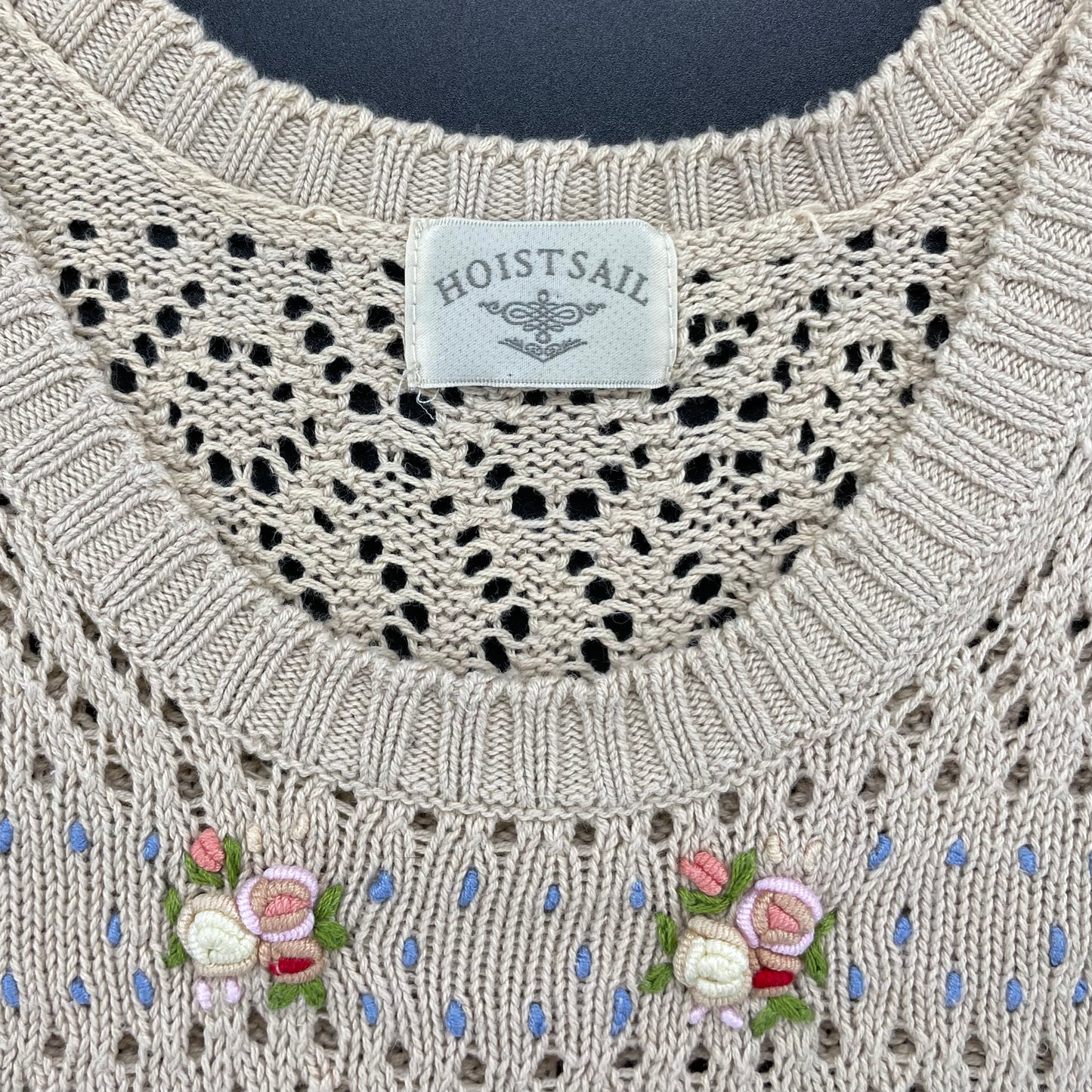 Vintage floral knit top