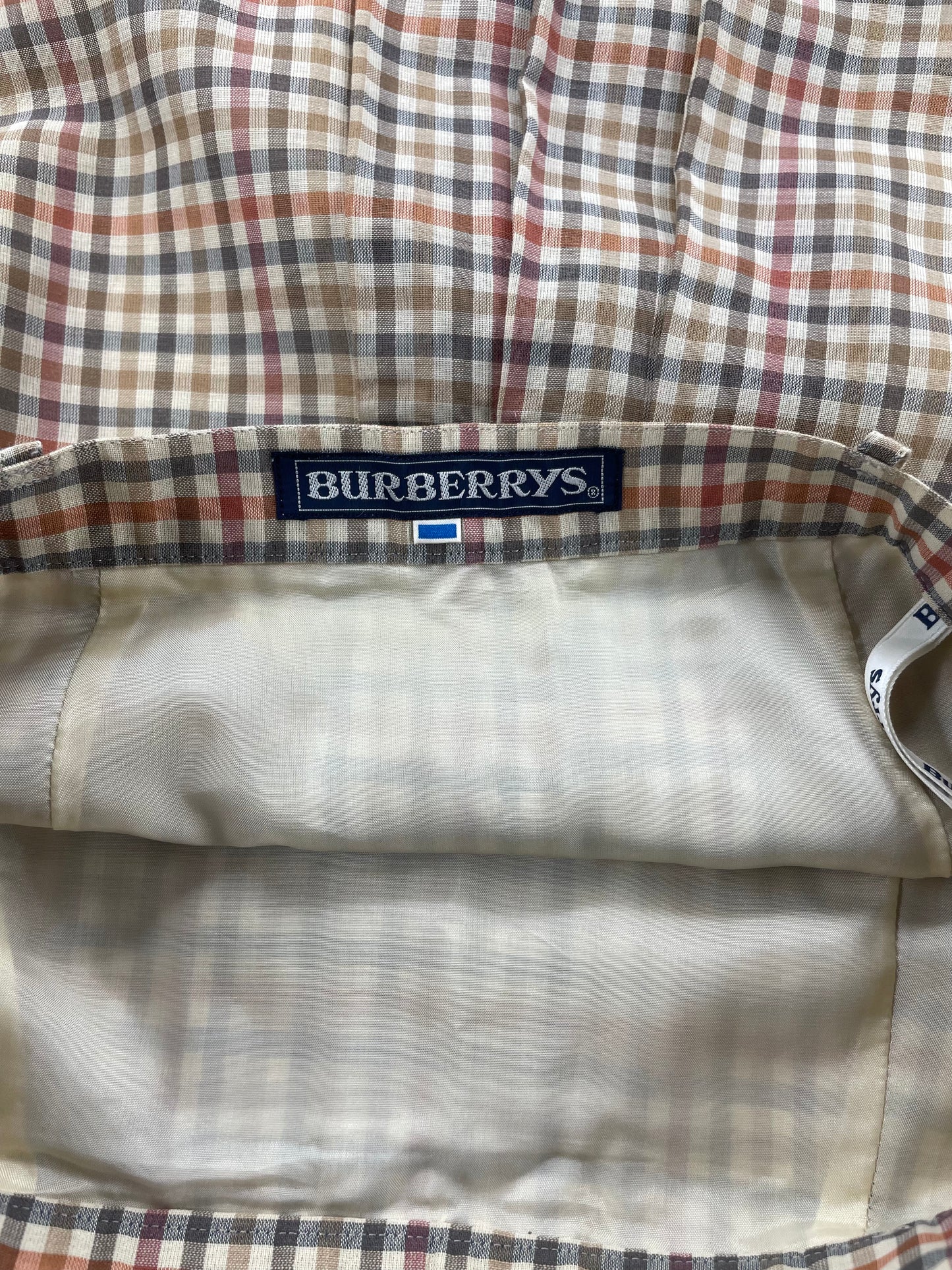 Vintage Burberry Plaid Midi Skirt