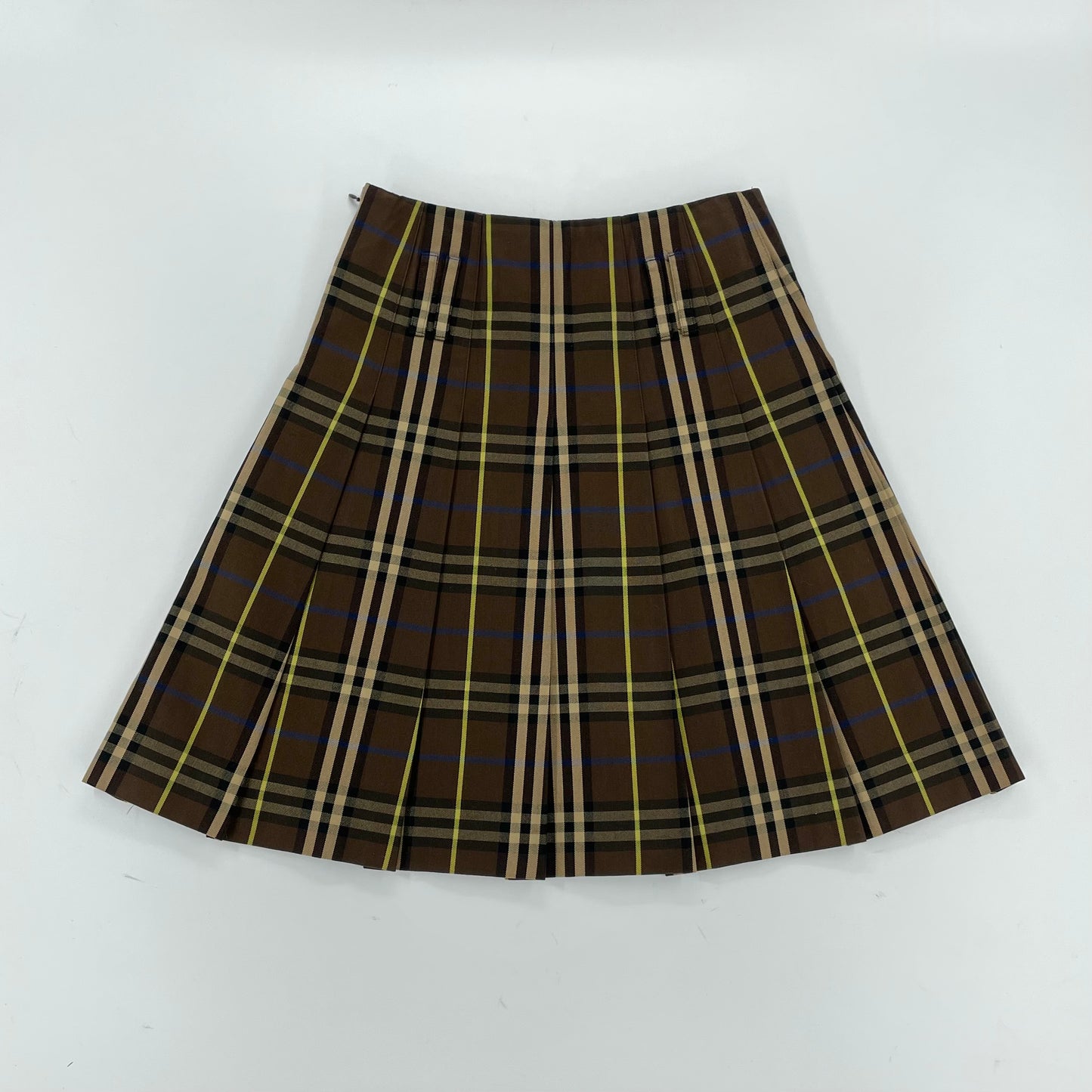 Burberry Pleated Plaid Skirt