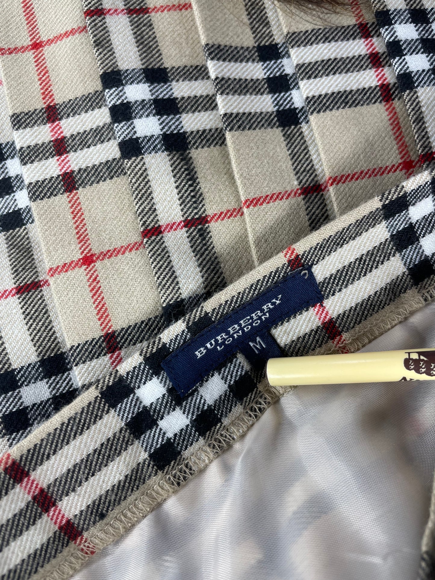 Burberry Nova Plaid Wrap Skirt