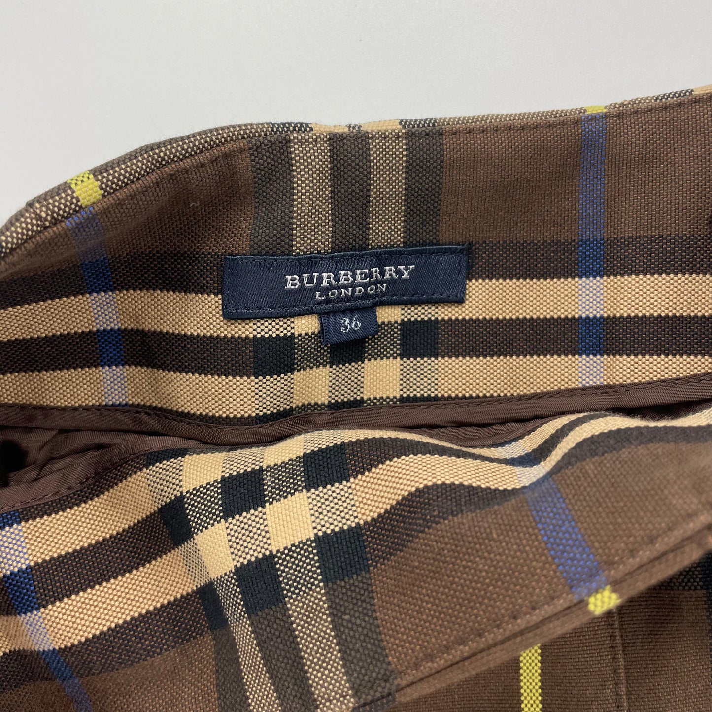 Burberry Pleated Plaid Skirt