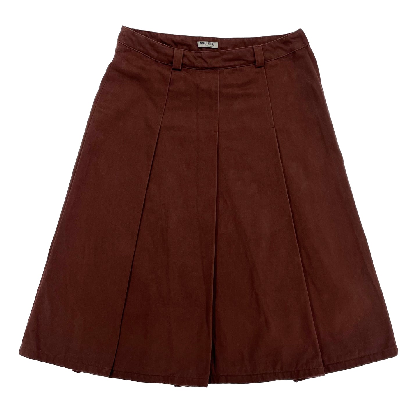 Miu Miu Pleated Midi Skirt