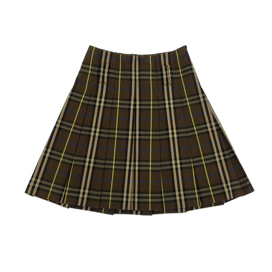 Burberry Pleated Plaid Skirt