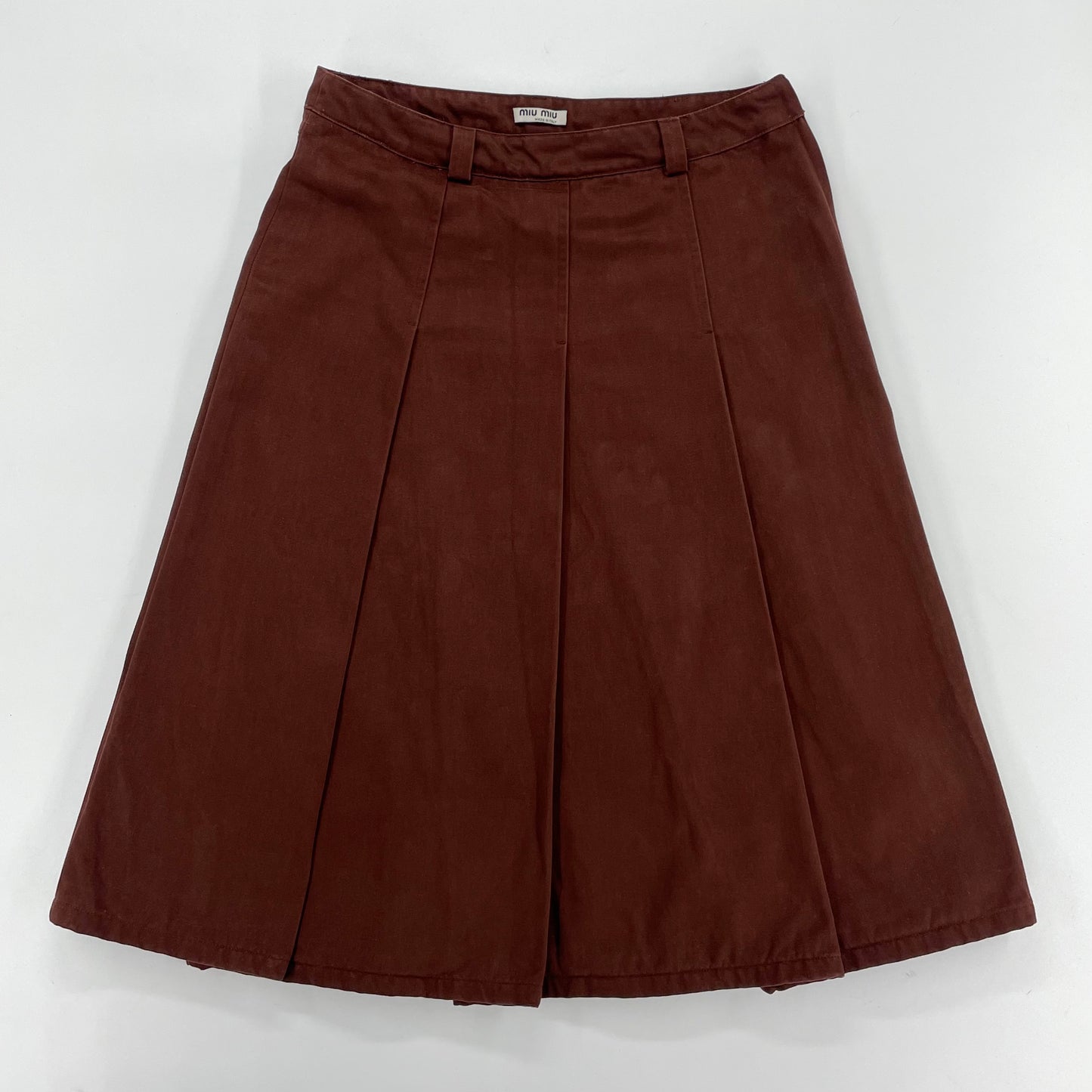 Miu Miu Pleated Midi Skirt