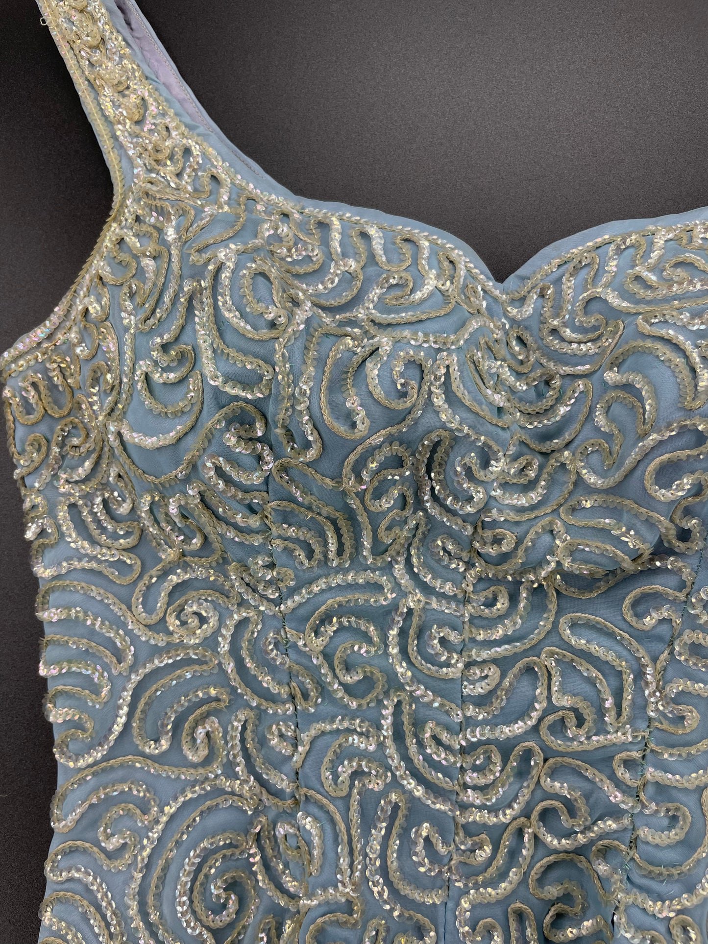 Vintage 50s Sequin Silk Top