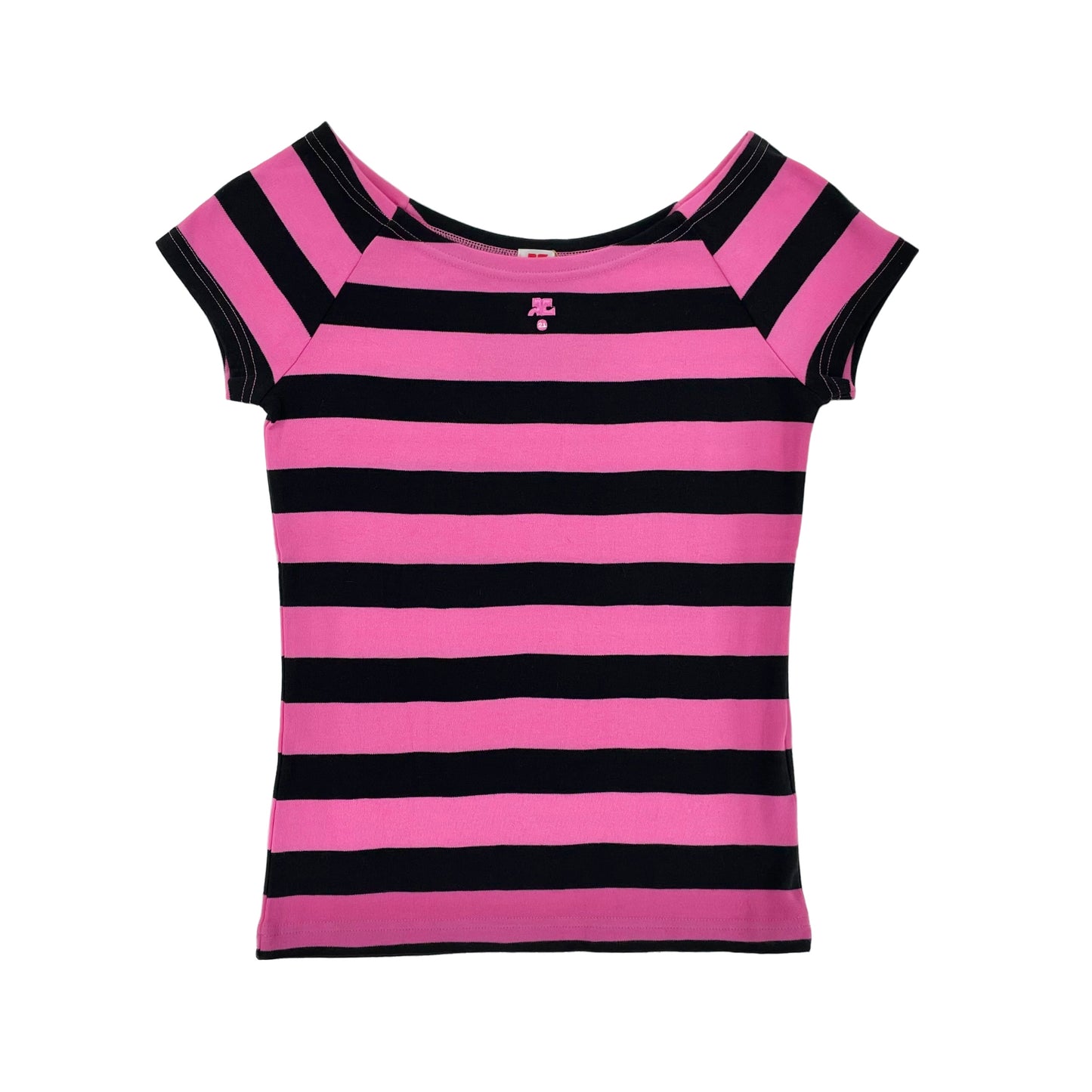 Courreges Logo Striped T-shirt